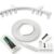 Flexible Bendable Curtain Track, Heavy Duty Ceiling Curved Curtain Track for Straight and Bay Window Rail, Room Divider Curtain Rail and Fittings, Top or Face Fix, Easily Cut(White,13ft/4m)