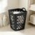 Flexible Square Black Plastic Laundry Hamper Clothes Basket
