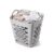 Flexible Square Laundry Hamper(16.5″ W x 16.2″ D x 19.5″ H),Silver
