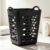 Flexible Square Laundry Hamper in Black Plastic