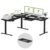 FLEXISPOT L Shaped Standing Desk, 71 x 63 Inch Electric Height Adjustable Corner Desk, Sit Stand Computer Workstation, Preset Controller, Home Office, Black Frame with Black Top, Black Drawer