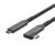 Flexline USB-C Charging Cable, 3.2, 90°, 100W PD, Textile, 1 m