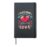 Flex Your Love – Yoga Heart Tee – Women Valentines Day Hardcover Journal, Black