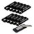 Flight Attendant 1 x 3 Name Tag/Badge, Magnetic Backing Black, (10 Pack)