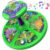 Flooyes Dinosaur Sit and Spin Toys for Toddlers Boys 1 2 3 Years Old, Birthday Gift for Boys Age 2-4 with LED Lights and Music, 360° Spin