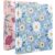Floral 1 Inch Binders 3 Ring with Interior Pockets for Girls Women Students