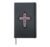 Floral Cross Religious Spiritual Art in Pink Color Hardcover Journal, Black