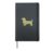 Floral Dachshund Colorful Dog Hardcover Journal, Black