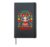 Floral Viva Mexico Doll Mexican Girl Flag Cinco de Mayo Hardcover Journal, Black