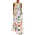 Floral Womens Sleeveless Maxi Dress Ankle Length Long Summer Dresses Casual Flowy A Line Dress Notch Neck Vacation Resort Wear Stretch,4X-Large