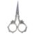 Flower Embroidery Scissors,3.54Inch Premium Stainless Steel Small Precision Shears for Sewing Cross Stitch Needlework Handicraft Artwork(Silver)