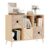 Flrrtenv 6 Cube Storage Organizer, Wood Bookcase with Legs, Modern Freestanding Cubby Shelving Unit, Book Shelf Toy Storage Cabinet for Bedroom, Living Room, Kids Room, Fits 11 Inch Bins, Natural