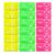 Fluorescent Color Pencil Erasers, 18 Pack, 1.5 in Soft Rectangular Animal Erasers for School, Classroom and Drawing Supplies