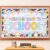 Flutesan Welcome Back to School Bulletin Board Backdrop, 71″ x 43″ Large Composition Notebook Classroom Bulletin Board First Day of School Classroom Banner Photography Background Decor