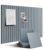 Fluxynara 36″ x 24″ Large Felt Bulletin Board, Blue Gray