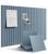 Fluxynara 36″ x 24″ Large Felt Bulletin Board, Dusty Blue