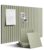 Fluxynara 36″ x 24″ Large Felt Bulletin Board, Sage