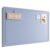 Fluxynara Bulletin Board,35.4″ x 23.6″ Cork Board Alternative with 12 Safe Removable Adhesive Tabs, Foldable Felt Pin Board for Home Office, Classroom, Bedroom,Entryway for Walls—Soft Periwinkle
