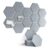 Fluxynara Hexagon Cork Board Alternative for Walls Decor-12-Pack Felt Bulletin Board Tiles,with 30 Pushpins,70 Adhesive Tabs for Office,Classrooms & Home Pin Board Felt Board-Blue Gray