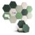 Fluxynara Hexagon Cork Board Alternative for Walls Decor-12-Pack Felt Bulletin Board Tiles,with 70 Adhesive Tabs for Office,Classrooms & Home Pin Board Felt Board-Sagewood