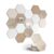 Fluxynara Hexagon Cork Board Alternative for Walls Decor-15-Pack Felt Bulletin Board Tiles,with 70 Adhesive Tabs for Office,Classrooms & Home Pin Board Felt Board-Stone Beige