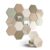 Fluxynara Hexagon Cork Board Alternative for Walls Decor-15-Pack Felt Bulletin Board Tiles,with 70 Adhesive Tabs for Office,Classrooms & Home Pin Board Felt Board-Linen Dusk
