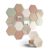 Fluxynara Hexagon Cork Board Alternative for Walls Decor-15-Pack Felt Bulletin Board Tiles,with 70 Adhesive Tabs for Office,Classrooms & Home Pin Board Felt Board-Boho
