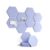 Fluxynara Hexagon Cork Board Alternative for Walls Decor-8-Pack Felt Bulletin Board Tiles,with 30 Pushpins,50 Adhesive Tabs for Office,Classrooms & Home Pin Board Felt Board-Soft Periwinkle
