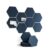 Fluxynara Hexagon Cork Board Alternative for Walls Decor-8-Pack Felt Bulletin Board Tiles,with 50 Adhesive Tabs for Office,Classrooms & Home Pin Board Felt Board-Carbon Blue