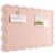 Fluxynara Scalloped Felt Bulletin Board 23.6″ x 17.1″, Foldable Cork Board Alternative, Decorative Felt Pin Board with Adhesive Tabs for Home Office, Classroom, Pink