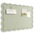 Fluxynara Scalloped Felt Bulletin Board 23.6″ x 17.1″, Foldable Cork Board Alternative, Decorative Felt Pin Board with Adhesive Tabs for Home Office, Classroom, Sage