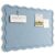 Fluxynara Scalloped Felt Bulletin Board 23.6″ x 17.1″, Foldable Cork Board Alternative, Decorative Felt Pin Board with Adhesive Tabs for Home Office, Classroom, Dusty Blue