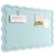 Fluxynara Scalloped Felt Bulletin Board 23.6″ x 17.1″, Foldable Cork Board Alternative, Decorative Felt Pin Board with Adhesive Tabs for Home Office, Classroom, Teal Blue