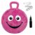 Flybar Hopper Ball for Kids, Plush Inflatable Hippity Hop Bounce Ball w/Handle, Fun Jumping Toy for Backyard and Indoor Play, Durable Indoor Outdoor Active Play Toy, 22 inch, Ages 6+, Pink