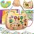 flycoost Montessori Busy Board for Baby, Busy Board for Toddlers Toys, Wooden Autism Sensory Toys with Animal Cards, Dinosaur Stickers, Toddler Educational Activity Travel Toys for Boys and Girls 1+