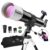 FlyGala Telescope for Adults High Powered Astronomical,80mm Aperture 900mm Professional Refractor Telescopes for Astronomy Beginners 36-270X FMC with AZ Mount Tripod,Carrying Bag,Phone Adapter