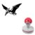 Flying Pterosaur Self-Inking Rubber Craft Stamp for Planner 1.6″ Round