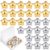 FNANJWQ 30PCS Silver Gold Star Push Pins for Wall, Decorative Thumb Tacks
