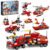 FNSJFYZS City Fire Rescue Building Set, Fire Station Model with Fire Truck, Rescue Helicopter, Fire Boat and Fire Plane, Collectible Construction Kit for Adults, Birthday Gift (878 PCS)