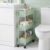 FOCHIER F Utility Slim Storage Cart,3-Tier Rolling Kitchen Office Laundry Room Cart with Wheels,Mobile Shelving Unit Organizer for Living Room,Bathroom, Baby Diaper,Art,Dining Room Narrow Places