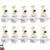 FOCUSIN Seagull Mine Sound Button Keyboard Fidget Keychain, Sound & LED Stress Relief Bird Desk Accessory for Adults (White 10PCS)