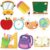 FOIMAS 60pcs Back to School Cutouts, School Bus Pencil First Day of School Paper Cutouts Classroom Bulletin Board Decoration for Teachers Appreciate Graduation Classroom Party Decor