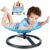 FOKOL 2026 Upgraded Kids Sensory Swivel Chair, Indoor Spinning Seat for Active Play and Balance Coordination, Non-Slip Metal Base, Heavy Duty Rotating Chair for Boys and Girls(Blue)