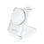 Foldable 3-in-1 15W Fast Wireless Charger with Adjustable Ambient Night Light, Portable Travel Charging Stand, Magnetic Magsafe Charging Station for iPhone 17/16/15/14, Apple Watch, AirPods, White