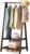 Foldable Bamboo Clothes Rack with Shelves Lightweight Garment Rail & Coat Stand Stylish Clothing Organizer for Entryway & Bedroom Brown 66x40x160 cm