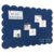 Foldable Decorative Scalloped Felt Bulletin Board 24 * 16 Inches for Wall, Alternative Photo Board Self-Adhesive Vision Board Decorative Pin Board for Wall (Dark Blue)