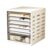 Foldable Dust-Proof Multi-Purpose Storage Organizer Box with 7 Removable Dividers, Customizable Compartment Storage Bin for Office Supplies, Shirts, Socks and Household Sundries