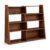 Foldable Modular Bookshelf, 3-in-1 Convertible Walnut Bookcase with Asymmetrical Open Cubbies, MDF Wood Grain Display Shelf, Narrow 4-Tier Storage Rack or Room Divider for Living Room, Study, Bedroom