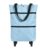 Foldable Shopping Cart, Foldable Shopping Bag with Wheels, Light blue