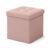 Foldable Storage Ottoman Cube Footrest with Hidden Storage, Ink Black